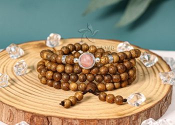 Vòng tay trầm hương 108 hạt Ngân Tú Bảo Trầm